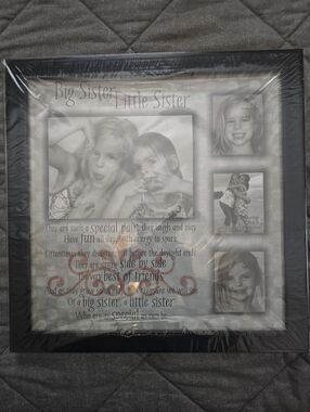 2 Big Sister Little Sister Black Picture Frame Collage